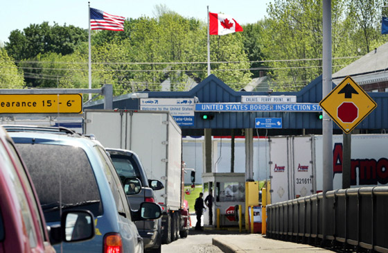 Гостевая виза в Канаду, граница